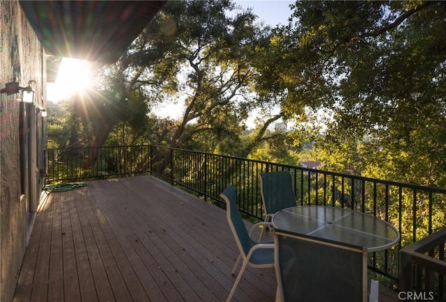 view of wooden deck