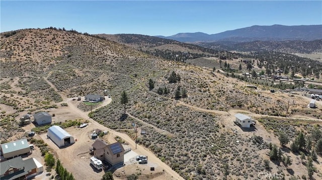 aerial view featuring a mountain view