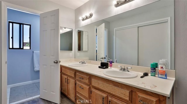 bathroom featuring vanity