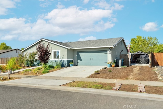 ranch-style house with a garage