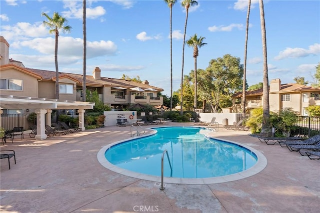 view of pool with a patio area