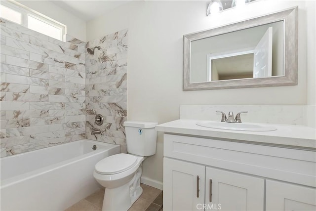 74761 Leslie Ave, Palm Desert, CA 92260 - full bath featuring vanity, washtub / shower combination, and tile patterned flooring