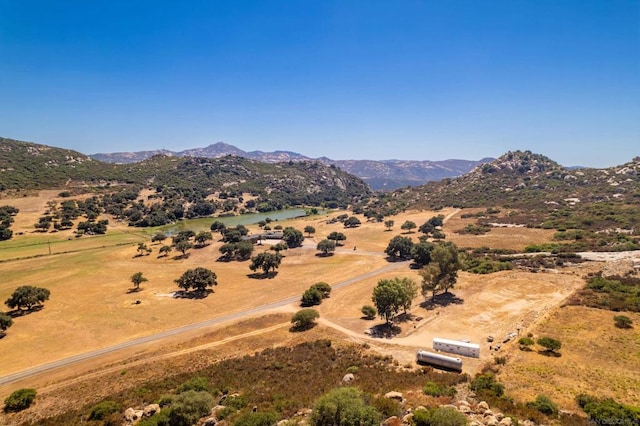 view of mountain feature featuring a rural view