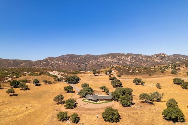 view of mountain feature featuring a rural view