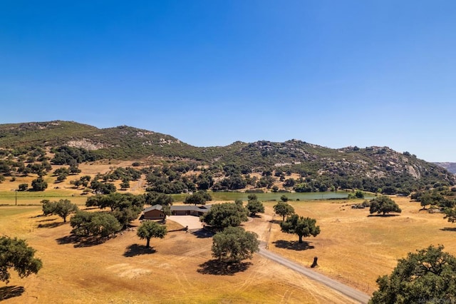 mountain view with a rural view