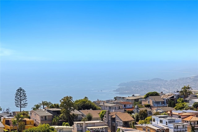 property view of water featuring a mountain view