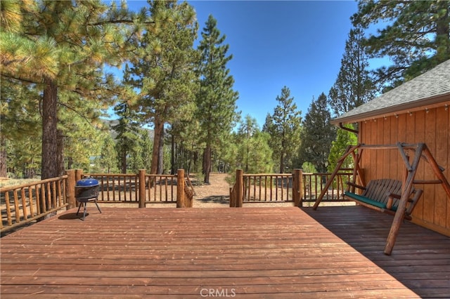 view of wooden deck