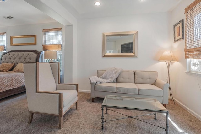 bedroom with carpet floors