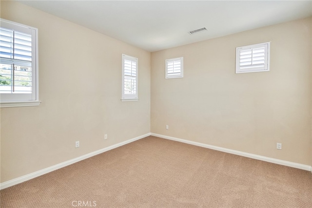 carpeted spare room with plenty of natural light