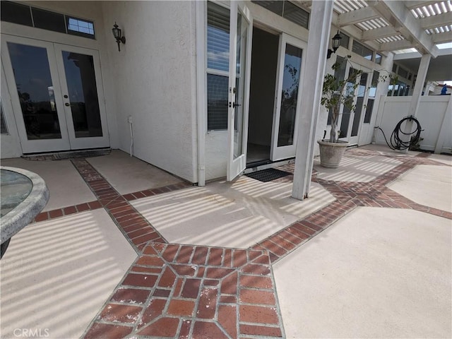 3310 Tripoli Way, Oceanside, CA 92056 - view of patio / terrace with french doors and a pergola
