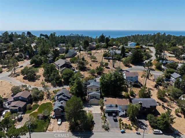 1550 Pineridge Dr, Cambria, CA 93428 - birds eye view of property featuring a water view and a residential view