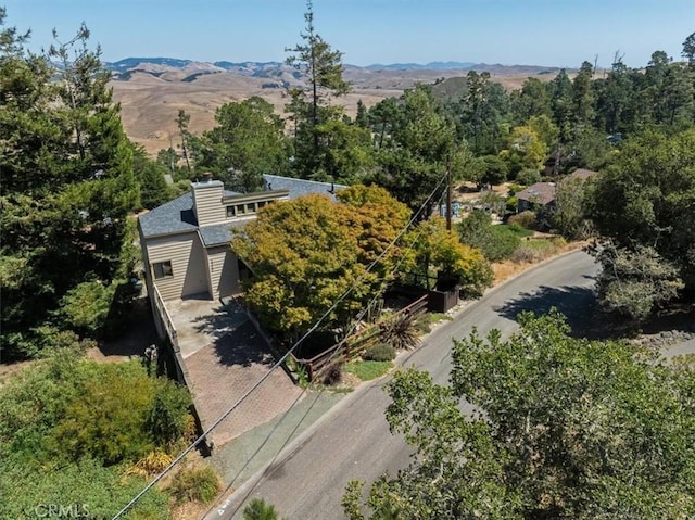 1550 Pineridge Dr, Cambria, CA 93428 - aerial view featuring a mountain view
