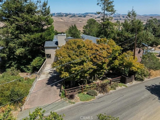 1550 Pineridge Dr, Cambria, CA 93428 - bird's eye view with a mountain view