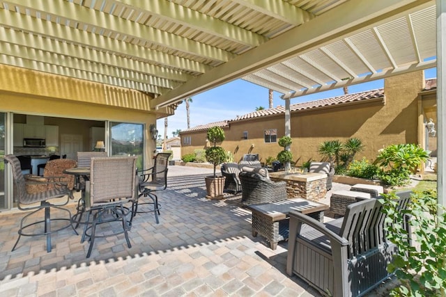 view of patio / terrace with a pergola