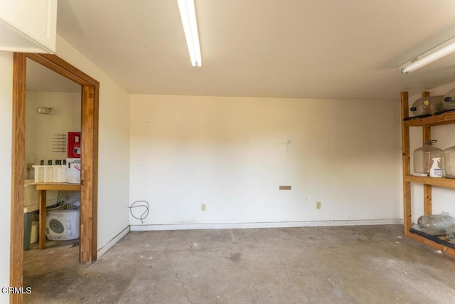 interior space featuring concrete floors