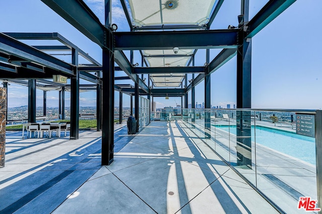 view of patio / terrace with a community pool