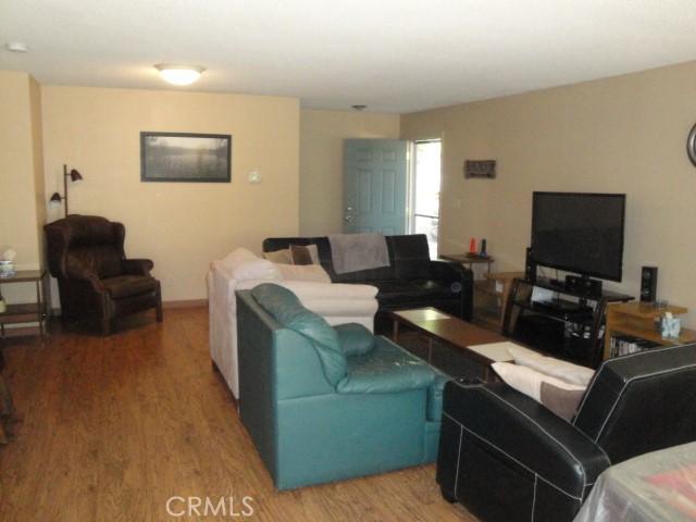 living room with hardwood / wood-style flooring