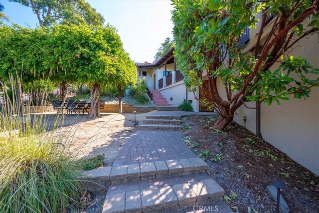 view of yard featuring a patio area