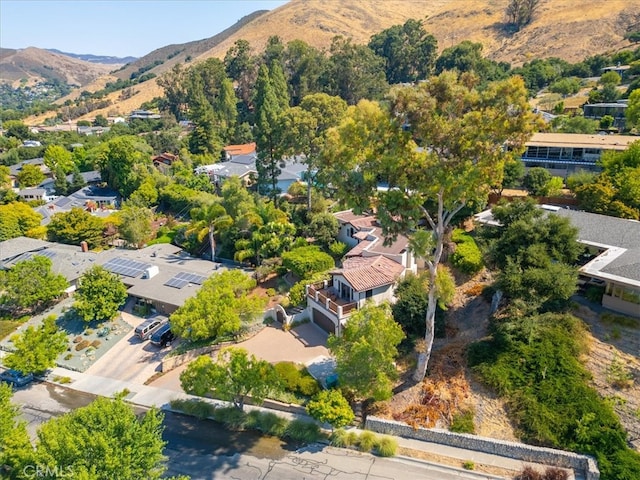 bird's eye view featuring a mountain view