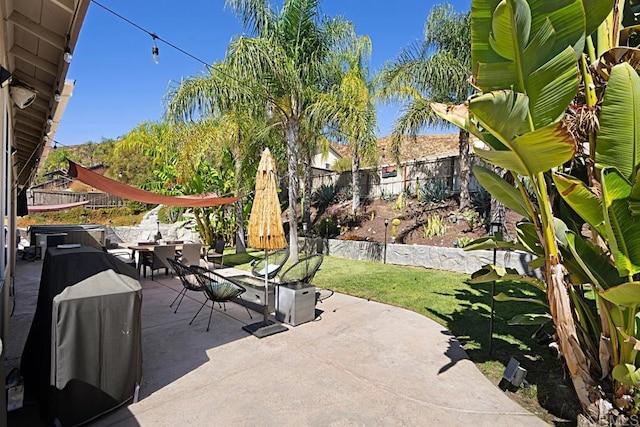 view of patio with grilling area