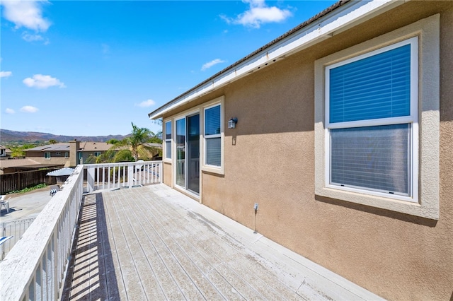 exterior space with a mountain view