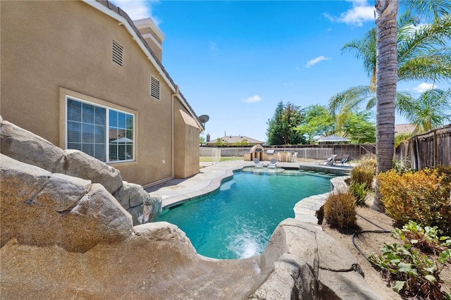 view of pool featuring a patio area