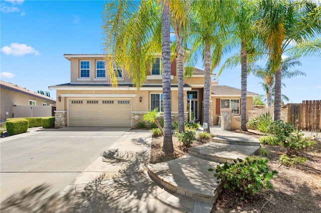 view of front of house featuring a garage