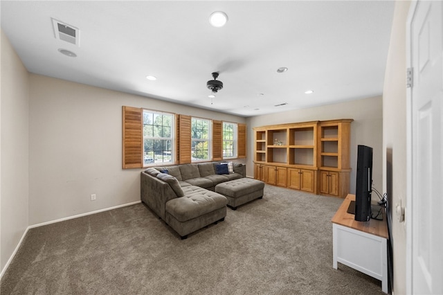 view of carpeted living room