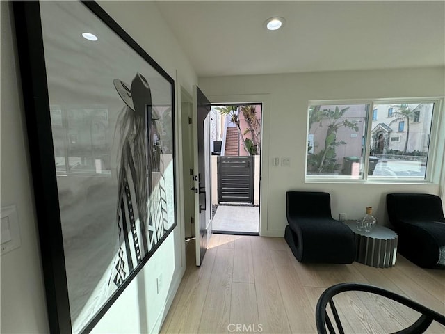 entryway featuring light hardwood / wood-style flooring