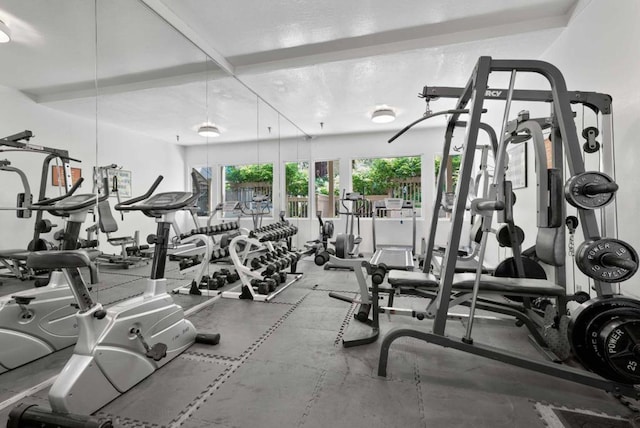 view of exercise room