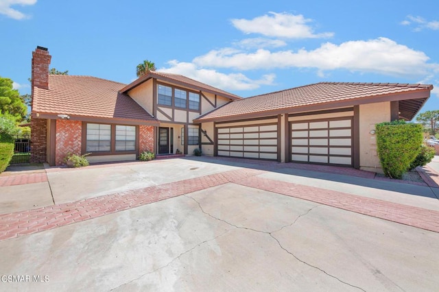 view of front facade with a garage