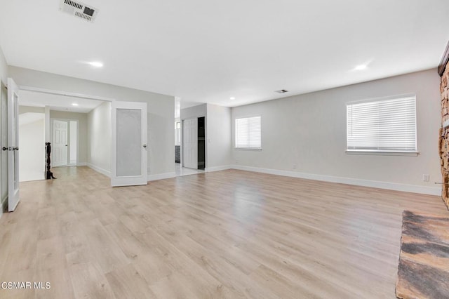 interior space featuring light wood-type flooring