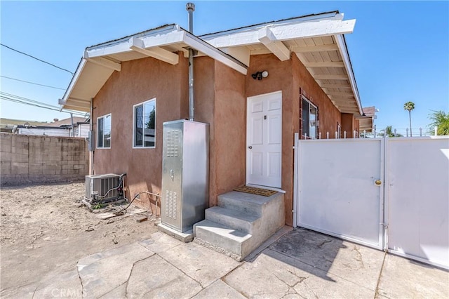 exterior space with central AC unit