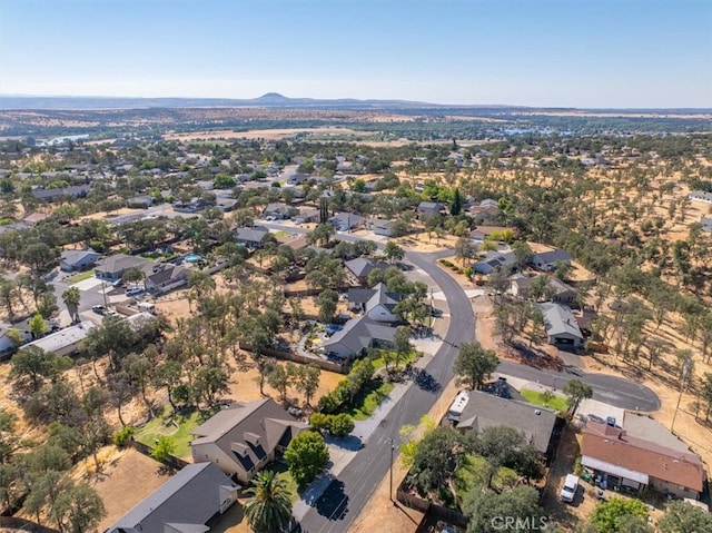 bird's eye view with a mountain view