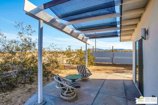 view of patio with a pergola