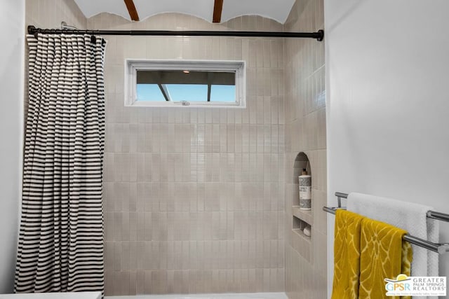 bathroom with walk in shower