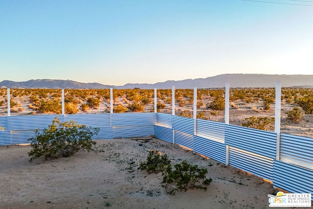 exterior space with a mountain view