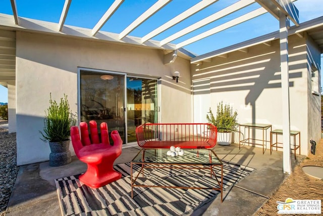 view of patio / terrace with a pergola