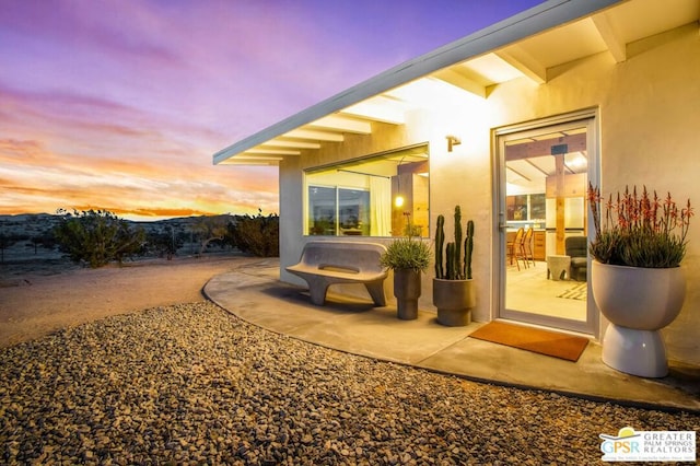 exterior space with a patio area