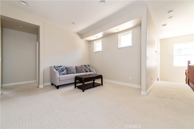 view of carpeted living room