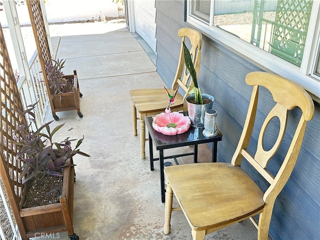 balcony featuring a patio area