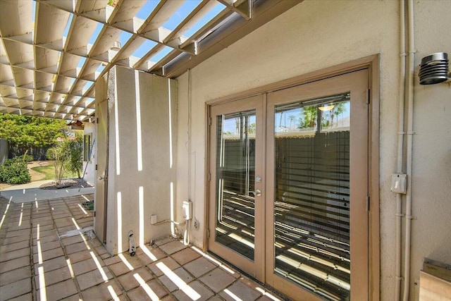 exterior space featuring french doors