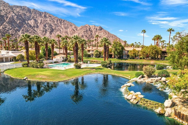 property view of water with a mountain view