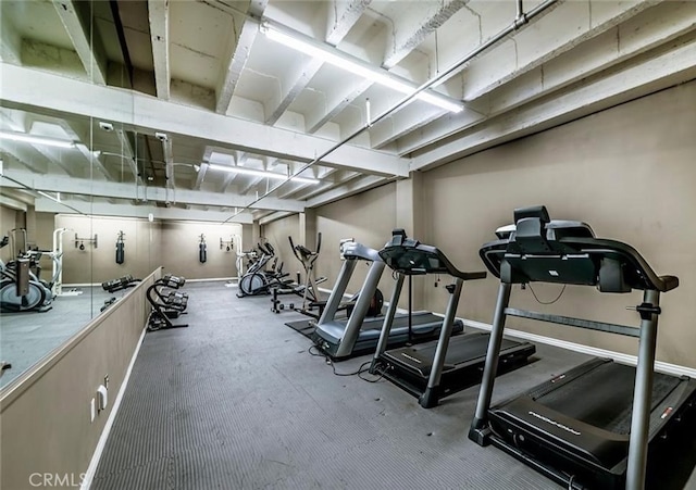 view of workout area