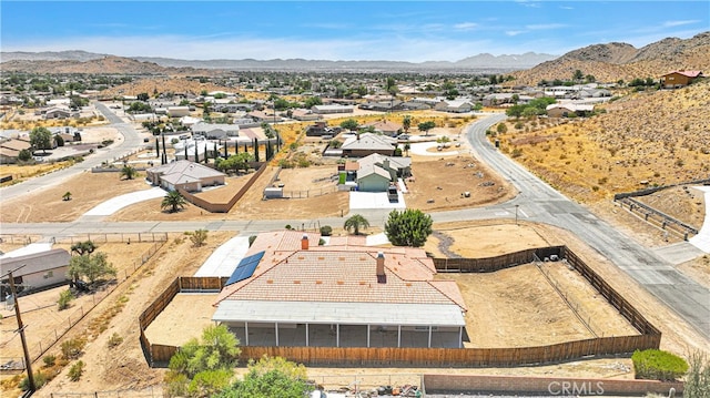 aerial view featuring a mountain view