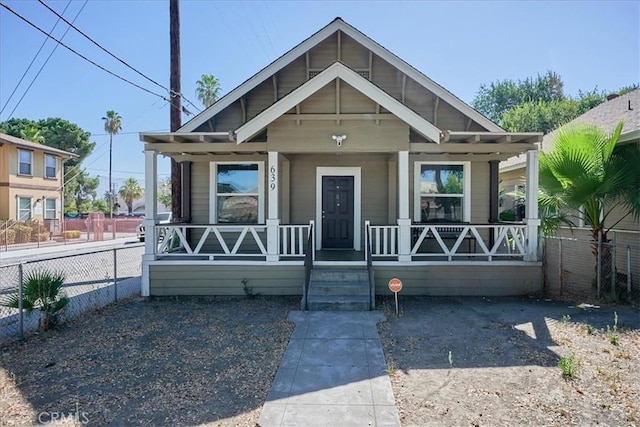 bungalow-style home featuring covered porch