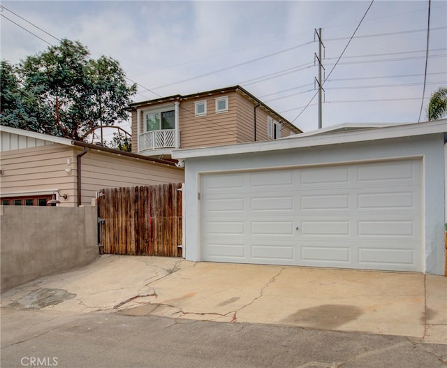 view of property featuring a garage