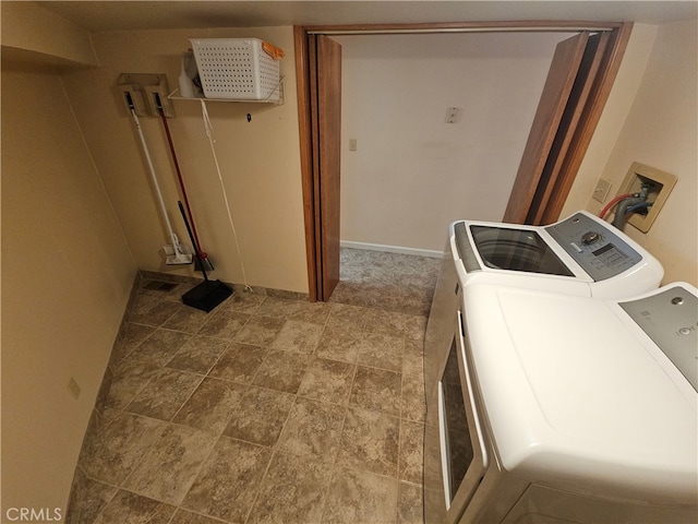 washroom featuring separate washer and dryer