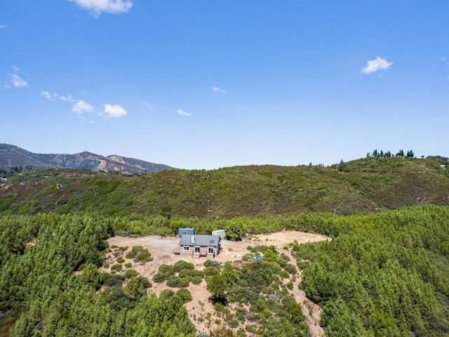 aerial view featuring a mountain view