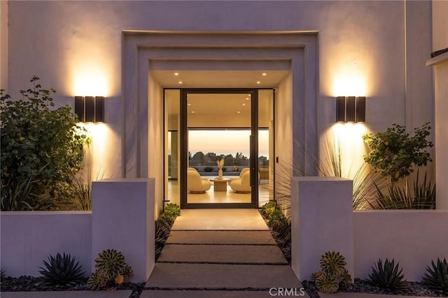 view of doorway to property